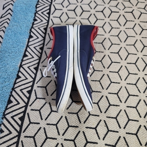 VANS ORGINIAL SNEAKER, BLUE W RED TRIM SZ 8 - Picture 7 of 11